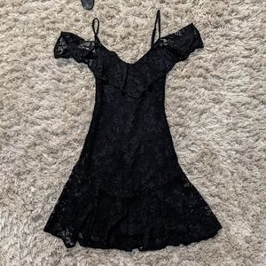 Black lace dress